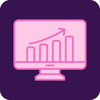 Veri analizi. Web simgesi basit illüstrasyon                  