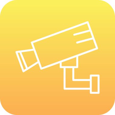 Bir CCTV kamerasının vektör simgesi, illüstrasyon  