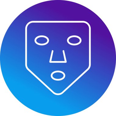 Bir maskenin vektör illüstrasyonu 