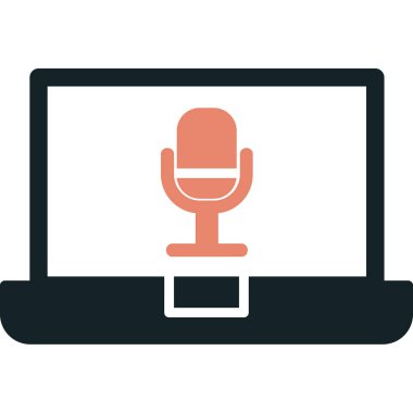 dizüstü bilgisayar simgesi, vektör illüstrasyonu basit tasarım