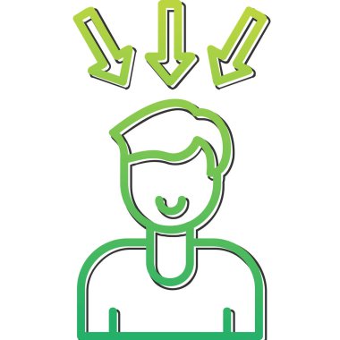 Oklu adam, vektör illüstrasyonu 