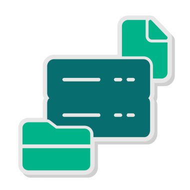 veritabanı sunucu simgesi, vektör illüstrasyon tasarımı 