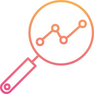 Analitik Araştırma. Web simgesi basit illüstrasyon             