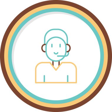 Müşteri Destek kutsal kişilerin resmi, vektör çizim 