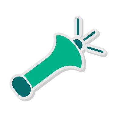 Boynuz. Web simgesi basit illüstrasyon