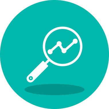 Analitik Araştırma. Web simgesi basit illüstrasyon             