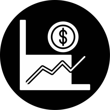 toplam talep iş grafiği, düz vektör simgesi  