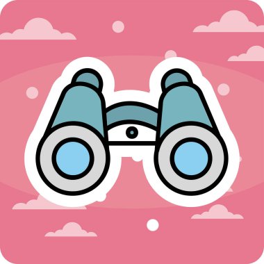 dürbün web simgesi, vektör çizim 