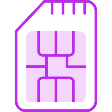 Sim Kart web simgesi, vektör illüstrasyonu