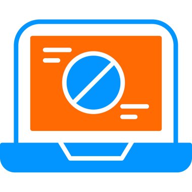 dizüstü bilgisayar web renk vektörü çizimi