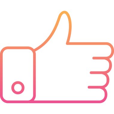 Baş parmak işareti. Basit resimleme