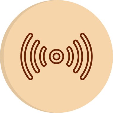 Kablosuz. Web simgesi basit illüstrasyon 