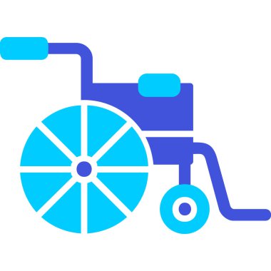 Tekerlekli sandalye web simgesinin vektör çizimi