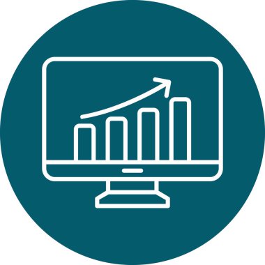 Veri analizi. Web simgesi basit illüstrasyon                  