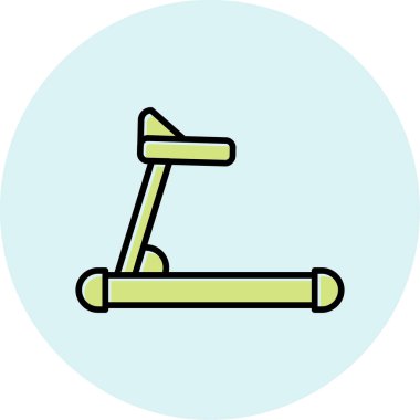 koşu bandı web simgesi, vektör çizim 