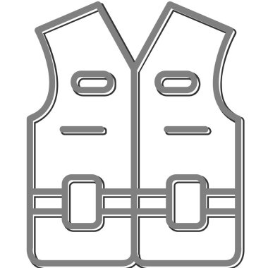 Can yeleği. Web simgesi basit illüstrasyon                               