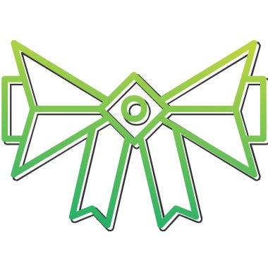 kurdele web simgesi vektör illüstrasyonu