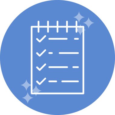 Kontrol listesi. Web simgesi basit illüstrasyon 