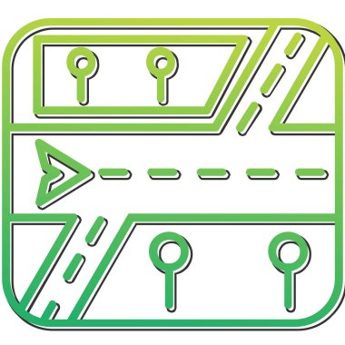 Harita simgesi, konum konsept vektör illüstrasyonu