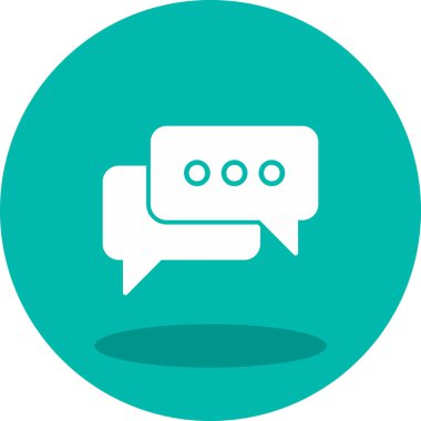 Sohbet baloncukları simgesi, vektör illüstrasyonu basit tasarım