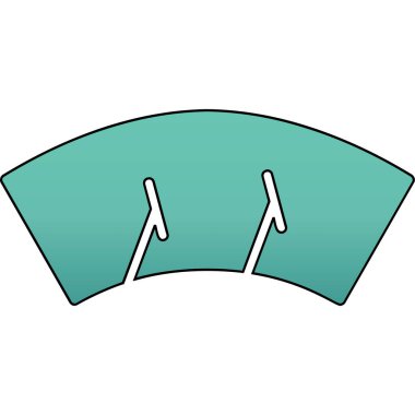 Silecek ağ simgesi vektör illüstrasyonu