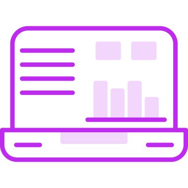 dizüstü bilgisayar simgesi, vektör illüstrasyonu basit tasarım