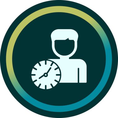 zaman yönetimi simgesi, vektör illüstrasyonu basit tasarım