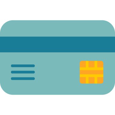 Kredi Kartı. Web simgesi basit illüstrasyon 