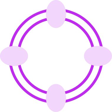 Oval Web simgesi basit illüstrasyon 