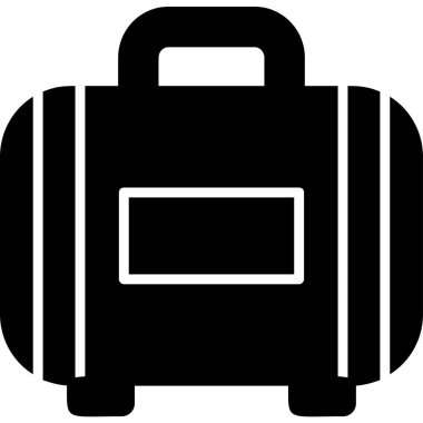 Bavul web simgesi, vektör çizim