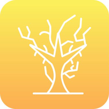 Kuru Ağaç ikonu, vektör illüstrasyonu