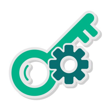 anahtar simgesi, vektör illüstrasyonu basit tasarım