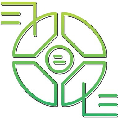 Donut Çizelgesi simgesinin vektör çizimi 