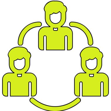 takım çalışması ikon vektör illüstrasyonu 