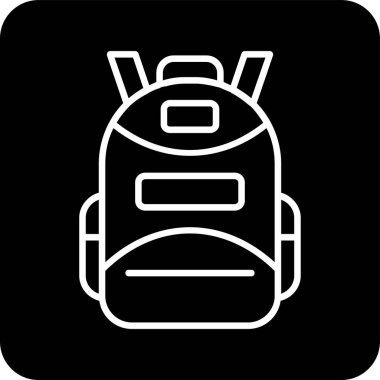 Sırt çantası. Web simgesi basit illüstrasyon