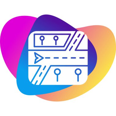 Harita simgesi, konum konsept vektör illüstrasyonu