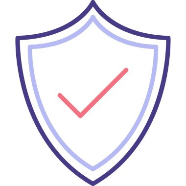 kalkan simgesi web basit illüstrasyon