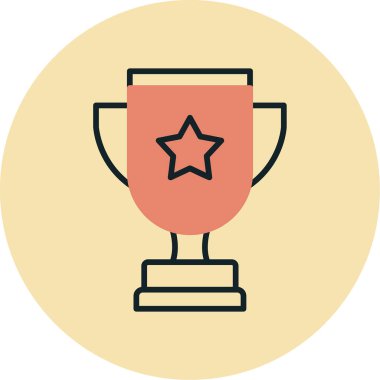ödül web simgesi basit illüstrasyon