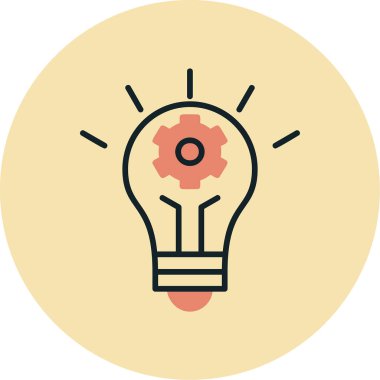 İnovasyon web simgesi basit illüstrasyon 