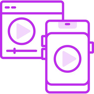 video oynatıcı simgesi, vektör illüstrasyonu 