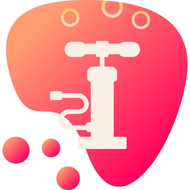 Hava pompası. Web simgesi basit illüstrasyon         