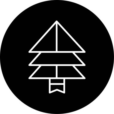 Köknar ağacı. Web simgesi basit illüstrasyon 