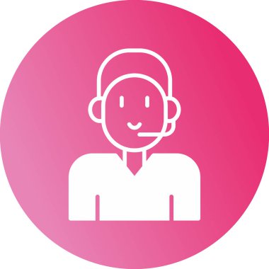 Müşteri Destek kutsal kişilerin resmi, vektör çizim 