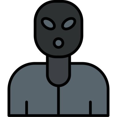 Kötü Kişi web simgesi, vektör illüstrasyonu