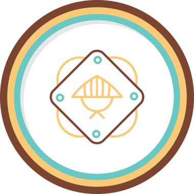 Asya konik şapka vektör illüstrasyonu