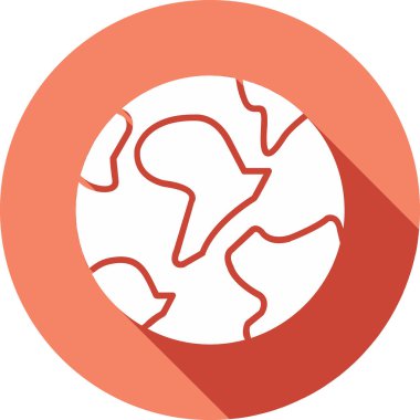 toprak küresi simgesi, vektör illüstrasyonu basit tasarım