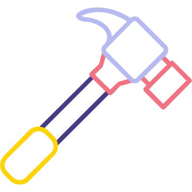 Çekiç ağı simgesi, basit vektör illüstrasyonu 