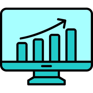Veri analizi. Web simgesi basit illüstrasyon                  