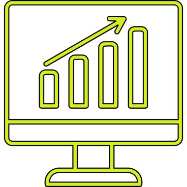 Analytics icon, vector illustration simple design