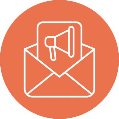 e-posta pazarlama simgesi, vektör illüstrasyonu basit tasarım